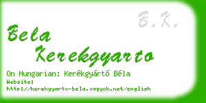 bela kerekgyarto business card